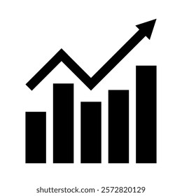 Graph chart economic icon. Money business increase design. vector illustration design