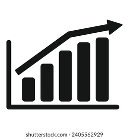 Graph chart file icon simple vector. Desk document. Record keeping