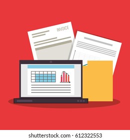 graph chart finance related icons image 