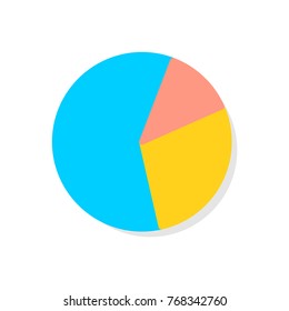 Graph Chart Flat Icon circle pie