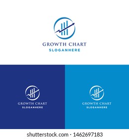 Graph Chart Growth Financial Accounting Logo Design