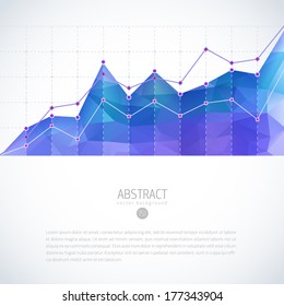 graph chart growth financial business statistic data visual background vector editable deal chart diagram graph with colorful glowing polygon pattern graph chart growth financial business statistic da