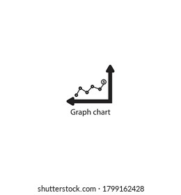 Graph chart icon black vector illustration