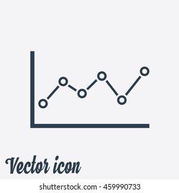 Graph chart  icon. Diagram symbol. 