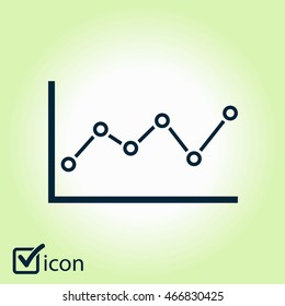 Graph chart  icon. Diagram symbol.  Graph chart graphic element. 