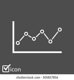 Graph chart  icon. Diagram symbol.  Graph chart graphic element. 