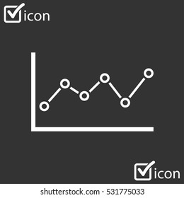 Graph chart  icon. Diagram symbol.  Graph chart graphic element. 