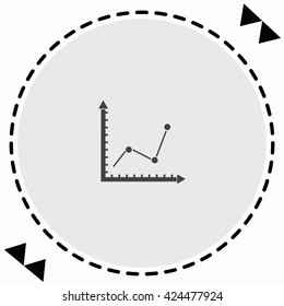 Graph chart icon Flat Design. Isolated Illustration.