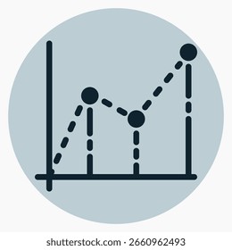 Ícone Gráfico em estilo de glifo. Perfeito para aplicativos, sites, UI UX, apresentações ou infográficos. Arquivo de ilustração editável com design limpo e design moderno.