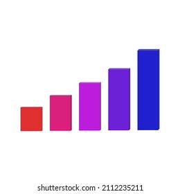 Graph chart icon. Growth and progress of financial indicators. Analysis of the annual report, the Concept of successful, final completion of the project. Growth indicators up, graph icon. Vector 