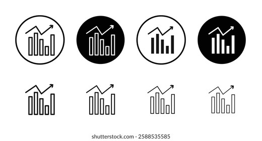 graph chart icon line art vector