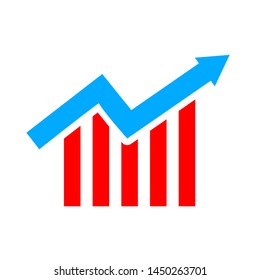 graph chart icon. Logo element illustration. graph chart symbol design. colored collection. graph chart concept. Can be used in web and mobile