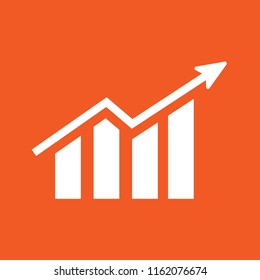 graph, chart icon, stock vector illustration, EPS10. 