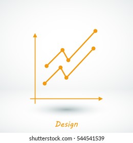 Graph Chart icon, vector best flat icon, EPS