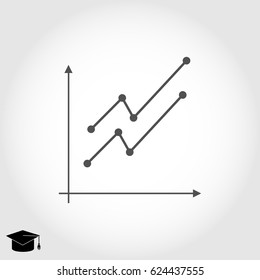 Graph Chart icon, vector best flat icon, EPS