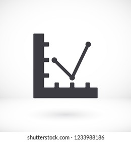 Graph Chart  icon. Vector  Eps 10 