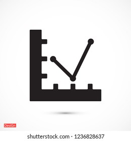Graph Chart  icon. Vector  Eps 10 