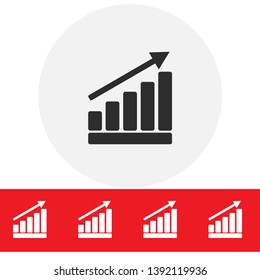 Graph Chart  icon. Vector  Eps 10 . Lorem Ipsum Flat Design 