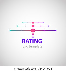 Graph chart icon. Vector graphic, line, statistic logo. Design halftone cell element. Minimal line design logo, business icon. 