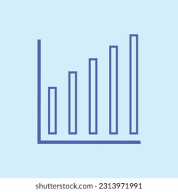 Graph chart icon vector. Growth icon symbol.