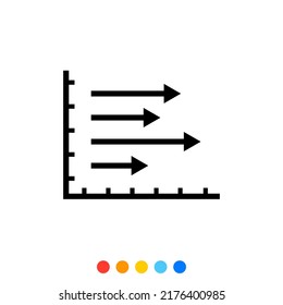 Graph chart icon, Vector and Illustration .