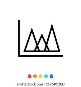 Graph chart icon, Vector and Illustration .