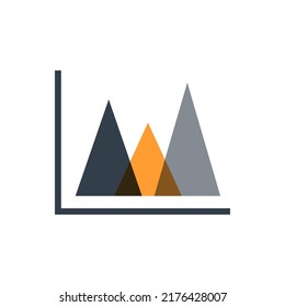 Graph chart icon, Vector and Illustration.