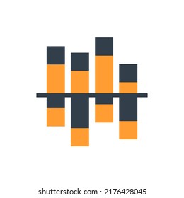 Graph chart icon, Vector and Illustration.