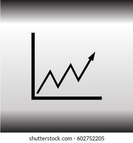 Graph and chart icon. Vector illustration.