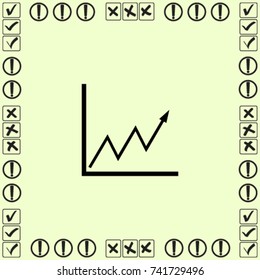 Graph and chart icon. Vector illustration.