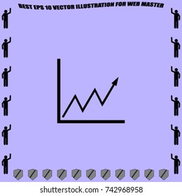 Graph and chart icon. Vector illustration