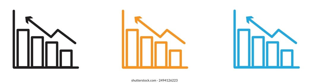 graph chart icon vector logo set collection for web app ui