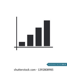 Graph Chart Icon Vector Template Flat Design