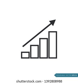 Graph Chart Icon Vector Template Flat Design
