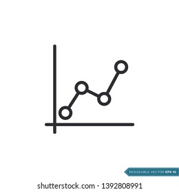 Graph Chart Icon Vector Template Flat Design