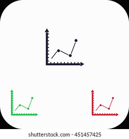 Graph chart Illustration set. Blue, green, red icon.