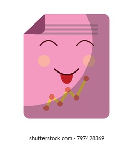 graph chart kawaii icon image 