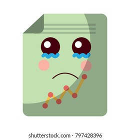 graph chart kawaii icon image 