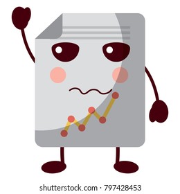 graph chart kawaii icon image 