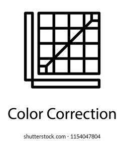 
A graph chart with the lines and palette, color correction 
