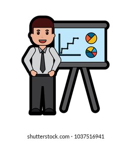 graph chart on board icon image 