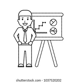 graph chart on board icon image 