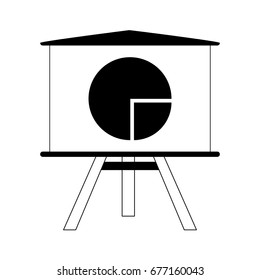 graph chart on board icon image 