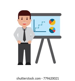 graph chart on board icon image 