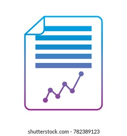 graph chart on paper icon image 