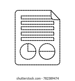 graph chart on paper icon image 