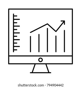 graph chart on screen