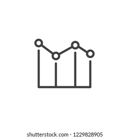 Graph chart outline icon. linear style sign for mobile concept and web design. Business analytic diagram simple line vector icon. Symbol, logo illustration. Pixel perfect vector graphics