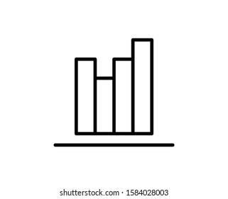 Graph chart premium line icon. Simple high quality pictogram. Modern outline style icons. Stroke vector illustration on a white background. 