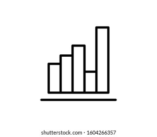 Graph chart premium line icon. Simple high quality pictogram. Modern outline style icons. Stroke vector illustration on a white background. 